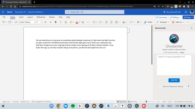 Microsoft Word (2023)లో ChatGPTని ఉపయోగించండి